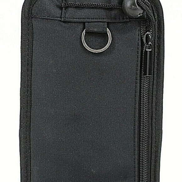 Cloudz 9"x5" Black Zipper Ring Pen Passport ID & Boarding Pass Holder - Picture 3 of 6